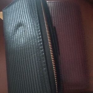 (2) Pk. 7.5" Eco Leather Wallets 1. Black 2. Burgandy
